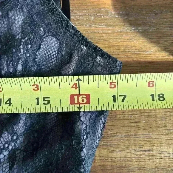 LOFT Illusion Lace Slip Dress Size 8 Black LOFT - Picture 7 of 10